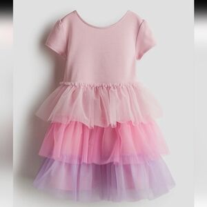 H&M Blush Pink Ruffle Detail Dress